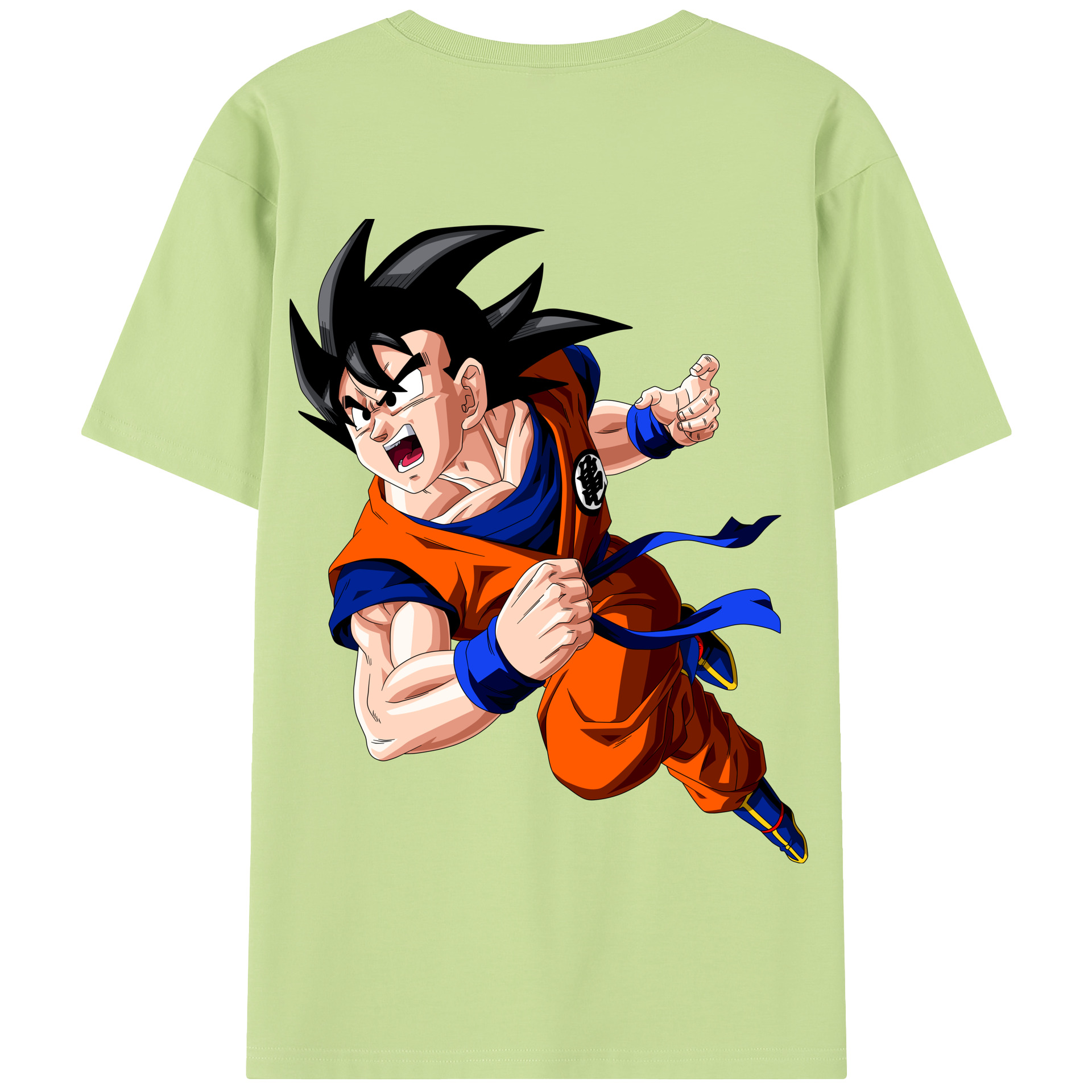 （画像用） ドラゴンボール 孫悟空（そん ごくう）Son Goku カカロット DRAGON BALL Kakarotto 綿100％半袖Tシャツ（背面プリント）